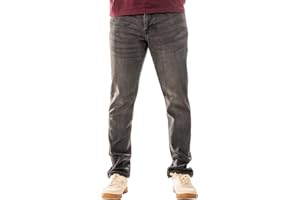 Vasego - Men's Denim Jeans Straight Fit - Classic Fit - Basic Denim Mens Jeans Trousers - Black & Blue - Work Clothing - Straight Cut