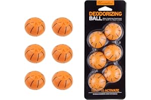 MAXIMILIAN Desodorierungsbälle für Turnschuhe, 6er-Pack – Geruchsvernichter, Lufterfrischer für Sneaker, Turnbeutel, Schließfächer und Schubladen, Gelb
