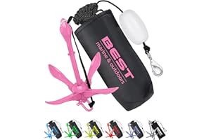 Best Marine and Outdoors Kayak Anchor, 3.5 Pound Anchor System Kit for Kayaks, Canoes, SUP Paddle Boards & Jet Skis, Fishing, Boating & Kayaking Accessories