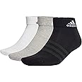 Adidas Unisex Cotton C Spw Ank 6P Sports Ankle Length Socks Medium Grey Heather/White/Black (M)