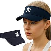 Viz&ouml;r Şapka NY Logolu Ayarlanabilir Pamuklu Tenis Golf Spor Şapkası Unisex LACİVERT