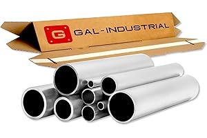 GAL - INDUSTRIAL Alurohr 20 x 2 mm | Zuschnitt nach Maß möglich | Rundrohr Leichtes Aluminium EN6060 | Alu Rohr für Modellbau, DIY, Konstruktionen | Unbehandelt | Ø 20mm | Wandstärke 2mm | Länge 10cm