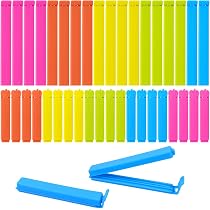 30 Pezzi Chiudi Sacchetti Colorati Clips Alimentari Tenuta Clip Sacchetti di Chiusura Clip di Tenuta per sigillare alimenti per la Cucina Ufficio Viaggio - 11cm- 5 Colori
