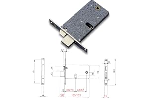 Omec 370 Serratura Infilare E60 Cilindro Ovale F16, Neutro