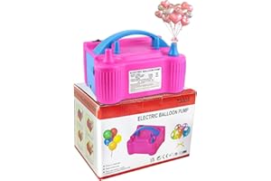 Teenza Balloon Pump - Electric Balloon Pump With Dual Nozzle (AC220-240V 600W)-Portable Balloon Machine Inflator For Decoration Party Wedding Birthday, Red