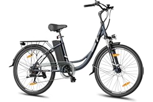 ‎TOUROLL Touroll B1 26 Zoll City E-Bike mit 250W Motor und 36V 15.6Ah Akku Pedelec Cityräder Elektrofahrrad, Max Geschwindigkeit 25km/h Max Reichweite 90km, Erwachsene Herren Damen Ebike