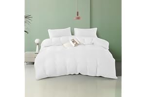 BESCH Juego de Funda Nórdica Microfibra 4 Piezas Ultra Suave, Ligero y Transpirable para Cama 150-1 Funda Edredón 220x240cm, 2 Fundas de Almohada 50x90cm y Bajera Ajustable 150x200+25cm (Blanco)