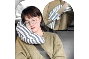 IBLUELOVER Kids Car Seat Belt Pillow Car Neck Pillow Car Headrest Cushion Seat Belt Cover Safety Belt Travel Pillow Head Neck Support Universal Fit Car Accessories for Children