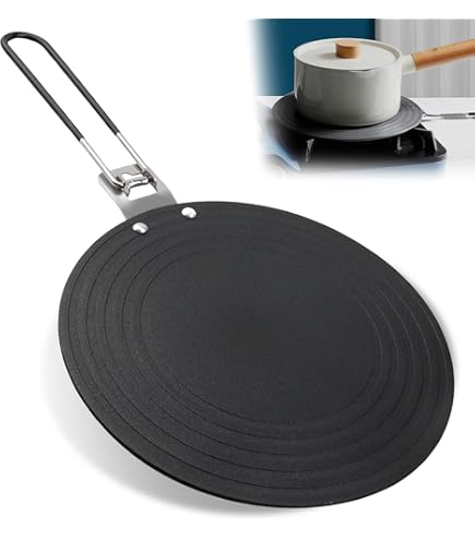 Piastra Per Induzione Adattatore 20 Cm - Piastra Diffusione Calore Per Pentole Non Magnetiche, Con Maniglia