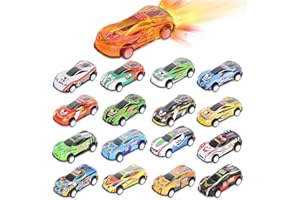 Zamety Zestaw 16 zabawek samochodowych, dla dzieci, zabawka, mini samochodziki, bumerang, mały samochód zabawkowy ze stopu, dla chłopców, zabawka od 1 roku życia