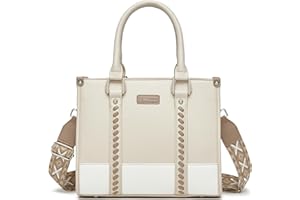 Miss Lulu Sac Cabas Femme,Sac à Main Bandoulière en PU avec Sangle Tressée,Parfait pour l'École,Le Travail & la Vie Quotidienne