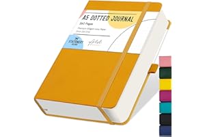 STATIONERY ISLAND Bullet Dotted Journal A5, Notizbuch Dotted, 100 g/m² Dickes Papier, 360 Seiten, Hardcover-Tagebuch mit Stifthalter, Innentasche, 2 Lesezeichen