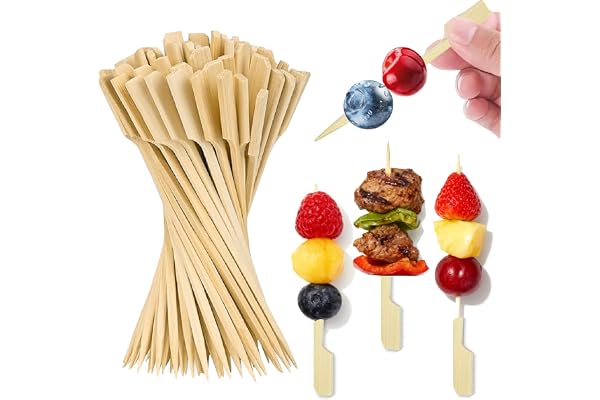 200 st fingermatskewers, 9 cm spett, fingermat, bambuskewers | Cocktailpinnar, träskewers, träspett, cocktailspett, grillpinn