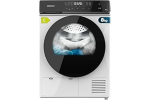 Cecotec Secadora de Ropa 8Kg Bomba de Calor Bolero DressCode Dry 8400 Inverter. Clase Equivalente A++, Motor Inverter Plus, Control Táctil, 15 Programas, Tambor Giro Bidireccional, Blanca