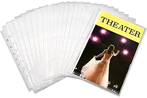 2FOLD SUPPLY Broadway Play Program and Theater Playbill 25 Custom Sheet Protectors Fits Playbills Fits The Older 9 x 6 Playbills (6.25 x 9.25 Program Protectors (25 Pack))