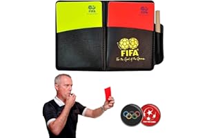 Kit Arbitre Football,Sports Arbitre Lot de Cartes,Cartes Rouges et Jaunes,Cartes Disciplinaires,Jeu de Cartes Ensembles de Cartes d'arbitre de Football,pour Le Football Jeu de Basket-Ball Sports