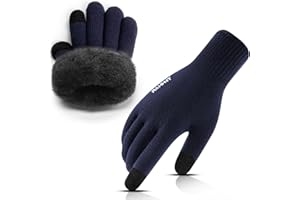 Rahhint Guanti Invernali Termici Lana Touch Screen Uomo Donna Antiscivolo - Sci Smartphone Computer