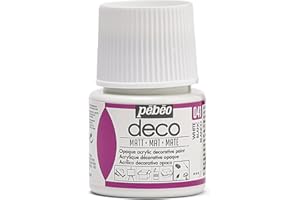PEBEO Pébéo 204041 41 White - Pintura acrílica (Mate, 45 ml), Color Blanco