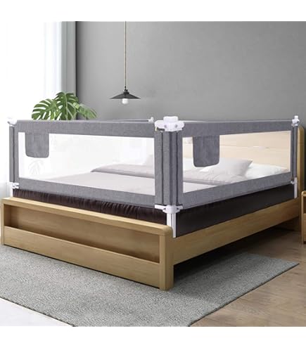 PTKG Babybett-Gitterschutz - Atmungsaktive Randpolsterung, 150x30cm, Stoßfest & Weich