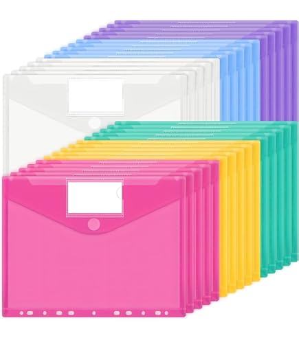 Pochette Plastique Classeur A5, Lot De 10 Porte Documents | FindTheDeal