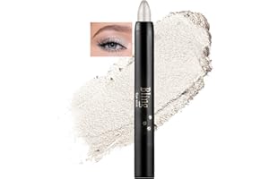 Boobeen Lápiz de sombra de ojos resistente al agua, crema brillante, con purpurina, fácil de usar (01#)