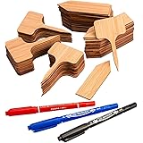 MUSCCCM 100 Stück Bambuspflanzenetiketten, umweltfreundliche Gartenschilder, T-Typ Pfeilform Pflanzenmarkierungen Schilder fü