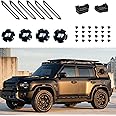Matte Black Roof Rack, Wheel Covers, Bumper Hooks Compatible with Jetour T2 2023-2025 Models [36 decorative pcs]