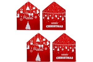 TSLBW Świąteczne pokrowce na krzesła, na Boże Narodzenie, do jadalni, na tylne krzesła, dekoracje, na Boże Narodzenie, sezon świąteczny, dekoracja bożonarodzeniowa, do domu, kuchni, dekoracja