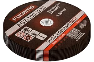 WERKZEUGUNDZUBEHOER_COM 10x Trennscheibe 230 mm Bohrung 22,23 mm für INOX Metall Edelstahl Stahl Winkelschleifer Metalltrennscheibe