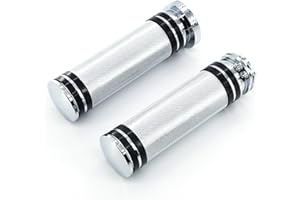 Fuworance 2,5 cm 25 mm manubrio moto manopole moto manubrio per Harley Sportster Cruiser Custom alluminio cromato 2 pezzi