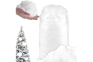 DFADKYWU 300g Kunstschnee Deko Watte Kunstschnee, Weich Flauschig Weihnachten Schnee Deko Schneewatte, Watte zum Basteln Dekoschnee für Weihnachtsbaum, Winterdorf-Displays, Weihnachten Party