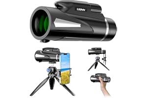 AiMeiteng Monokular Teleskop, Monokular Fernrohr Erwachsene mit Smartphone Halterung Stativ,12x50 Wasserdicht Kompakt Monokular Fernglas, Vogelbeobachtung Reisen Jagd Konzert Sport im Freien
