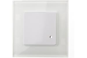 HUBER Motion 7 HF Detector de Movimiento por Radar para Interiores 180° - Detector de Movimiento Empotrado LED Adecuado, Sensor de Movimiento, Incl. Marco de Cristal, tecnología de 3 Hilos