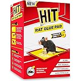 HIT Rat/Mouse Trap Glue Pad, Pack of 5 (Regular Size) - No Smell, Non-Poisonous, Easy to Use, Easily Disposable
