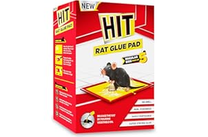 HIT Rat/Mouse Trap Glue Pad, Pack of 5 (Regular Size) - No Smell, Non-Poisonous, Easy to Use, Easily Disposable