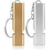 Emergency Whistle, 2 Referee Whistles, Mountain Emergency Whistle, Metal Whistle, Football Rowing School Sports Camping Walk Suitable for Training (G