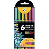 ADEL Prime Ink Fineliner 6'lı Neon Klasik İnce U&ccedil;lu Kalem