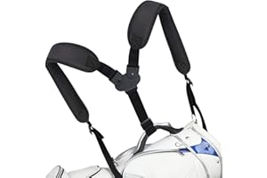 BIG TEETH Golftaschengurt zwei gepolsterte verstellbare Winkel und Länge für Golftaschenzubehör (ohne Schnalle)