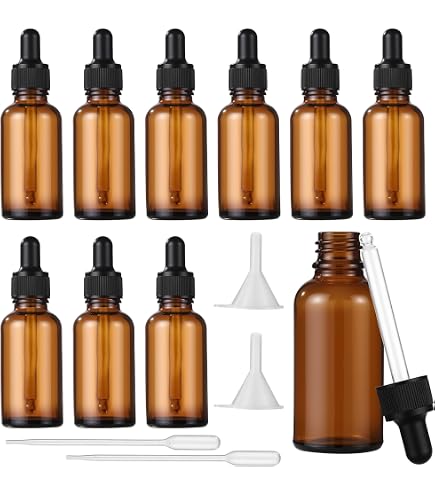 Lot De 2 Flacons Compte-gouttes En Verre Ambré 100ml - Pour Huiles Essentielles, Parfums Ou Produits Labo