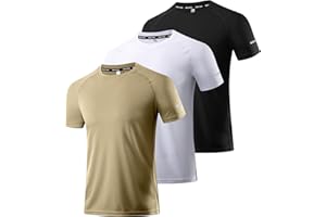 Boyzn 1, 3, 5 lub 7-pak męskich koszulek do biegania, Dry Fit odprowadzająca wilgoć, sportowe koszulki z krótkim rękawem na siłownię