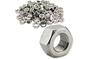 Ecrou Inox M3 Hexagonal HU en acier INOX A2 pour vis, tiges filetées, boulons Ø 3mm / diam. 3 mm | Écrous DIN 934 / ISO 4032 | Visserie inoxydable A2/70 (V2A/304) : LOT DE 20 Pcs - ProRaje