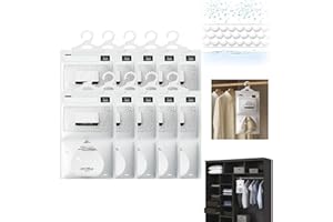 AHYDFSR Absorbeur D'humidité 10Pcs 100g, Déshumidificateur Penderie Suspensible, Sac Granulés Asséchants,deshumidificateur d air anti moisissure,Convient pour les Placards,les Chambrespour La Cuisine Armoire