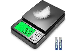 FARNIRVANA Feinwaage, 500g/0.01g Digitale Präzisionswaage, Präzisions Mini Küchenwaage, Digitalwaage Feinwaage Goldwaage Münzwaage mit LCD-Display, Tara-Funktion,7 Einheiten, für Küche,Kaffee,Schmuck,Getreide