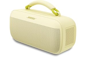 Bose Przenośny Głośnik SoundLink Max. Duży, wodoszczelny głośnik Bluetooth. Działa do 20 godzin bez ładowania. Z USB-C, wbudowanym wejściem audio 3,5 mm, cytrusowo-żółtym - wersja limitowana