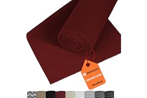 Tappetino Antiscivolo, Rivestimento per Cassetti Cucina, Weewam 30 cm x 600 cm (XXL) Rotolo Antiscivolo EVA non Adesivo, Fodera Protezione interno Mobili Armadio Ripiani Bicchieri Scarpiera - Rosso