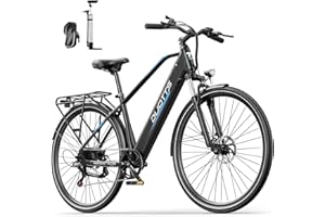 DUOTTS C29 Lite Vélo Électrique Homme et Femme Ville, 27.5" VTT Électrique avec Batterie Integrée 486Wh & Moteur 250W, 4 Niveaux d'Assistance Pédalage & Suspension Avant, Electric Bicycle 7 Vitesses