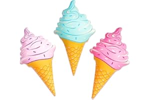 Novelty Place Set Cono Gelato Gonfiabile Gigante per Bambini & Adulti, 36 Pollici (Confezione da 3)