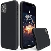 URUCHI iPhone 11 Kılıf 6.1 ile Uyumlu, İnce Sıvı Silikon 3 Katmanlı Tam Kaplamalı Yumuşak Jel Kau&ccedil;uk Kılıf Kapak 6.1 in&ccedil;, Siy