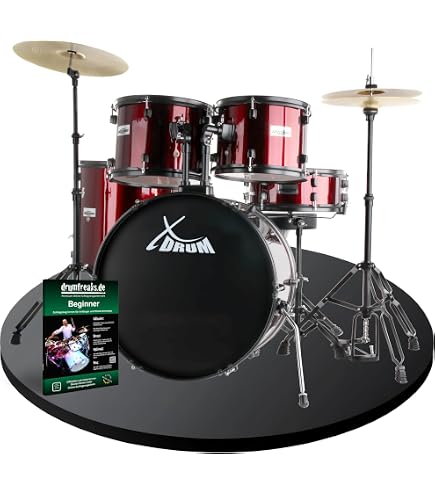 Batterie Bontempi Rock Drummer 514831 – 5 Fûts, Cymbale, Pédale, Tabouret, Baguettes – Dès 3 Ans – Blanc Et Bleu