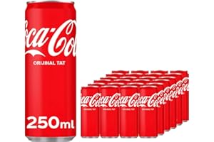 TARANNOVA Coca_Cola Original Taste Pack of 24 x 250ml Cans, Sparkling Soft Drink/Great Coke Taste/Classic Original Coke